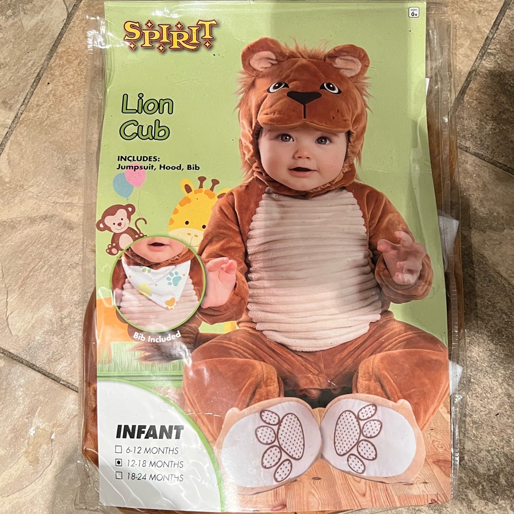 Infant spirit Halloween Lion Cub costume. Size 12-18 months